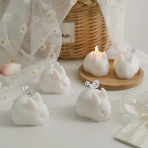 bunny shape candle