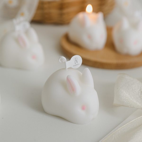 bunny shape candle